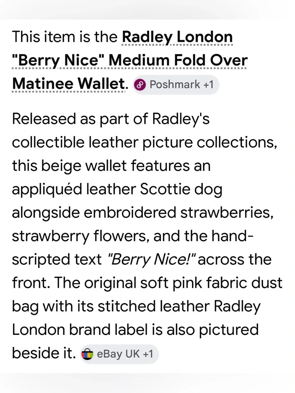 Radley London “Berry Nice” Wallet